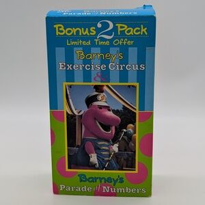 Barney's Exercise Circus & Parade of Numbers VHS Bonus Pack